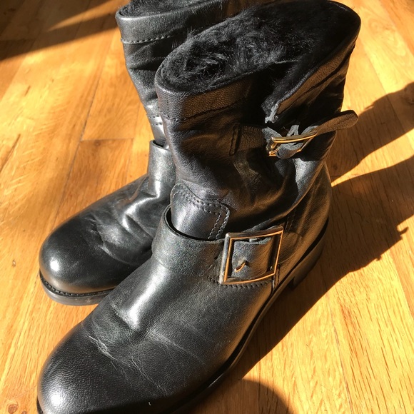 Jimmy Choo | Shoes | Jimmy Choo Fur Lined Biker Boot | Poshmark